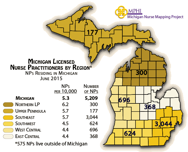 Michigan map of NPs